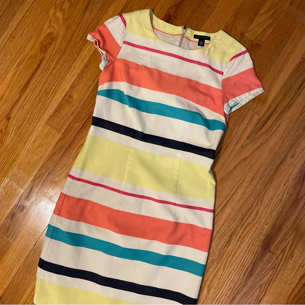 TOMMY HILFIGER Striped A-line Dress, Size 2
